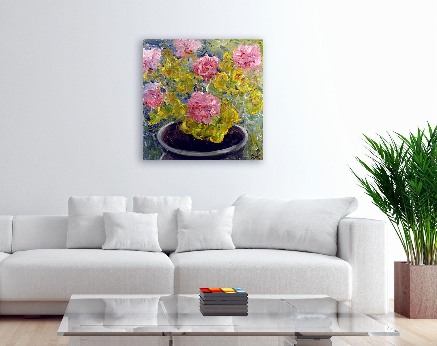 POTTED PLANT, Painting, Oil on Canvas For Sale 3