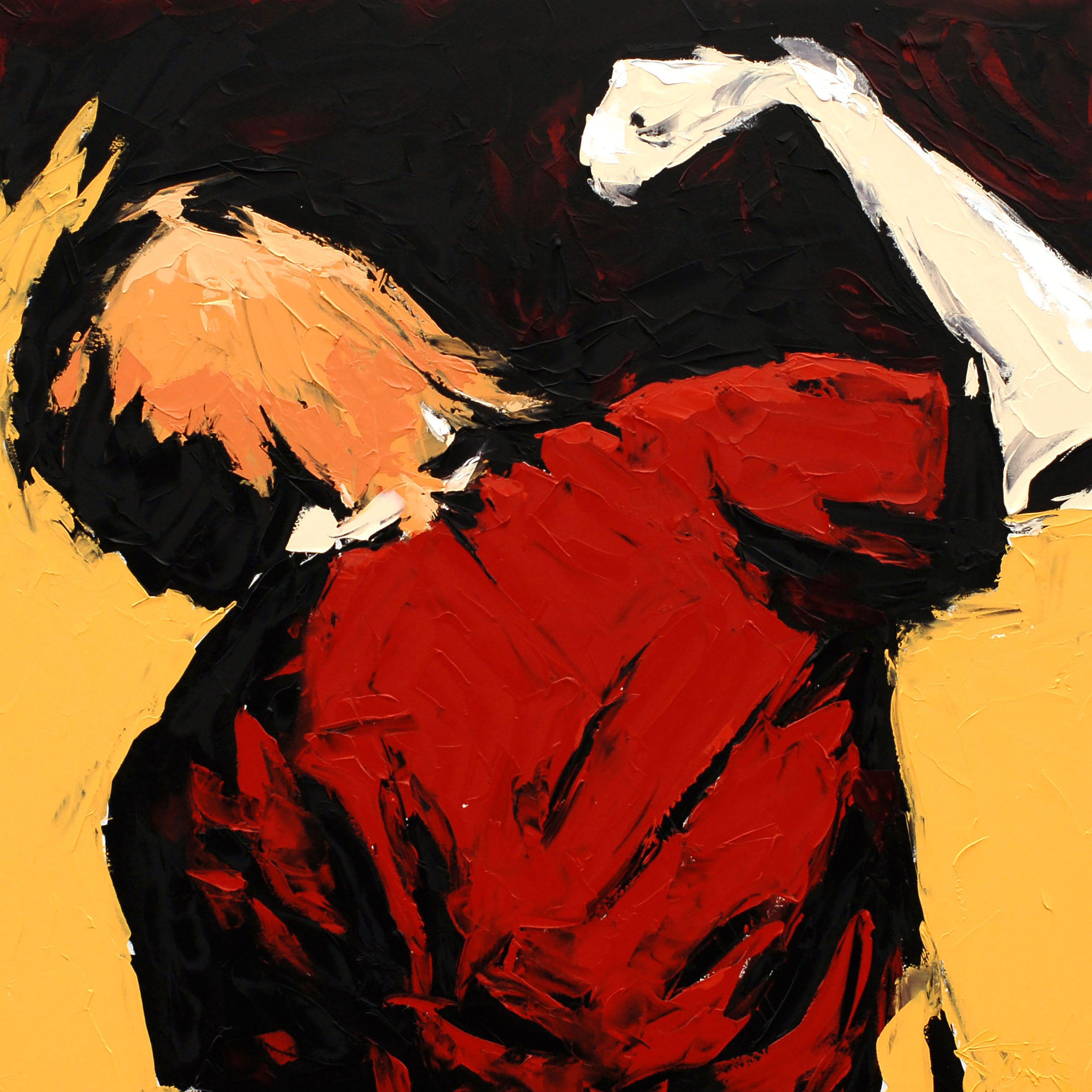 POUND FOR POUND, Gemälde, Öl auf Leinwand – Painting von Bill Stone
