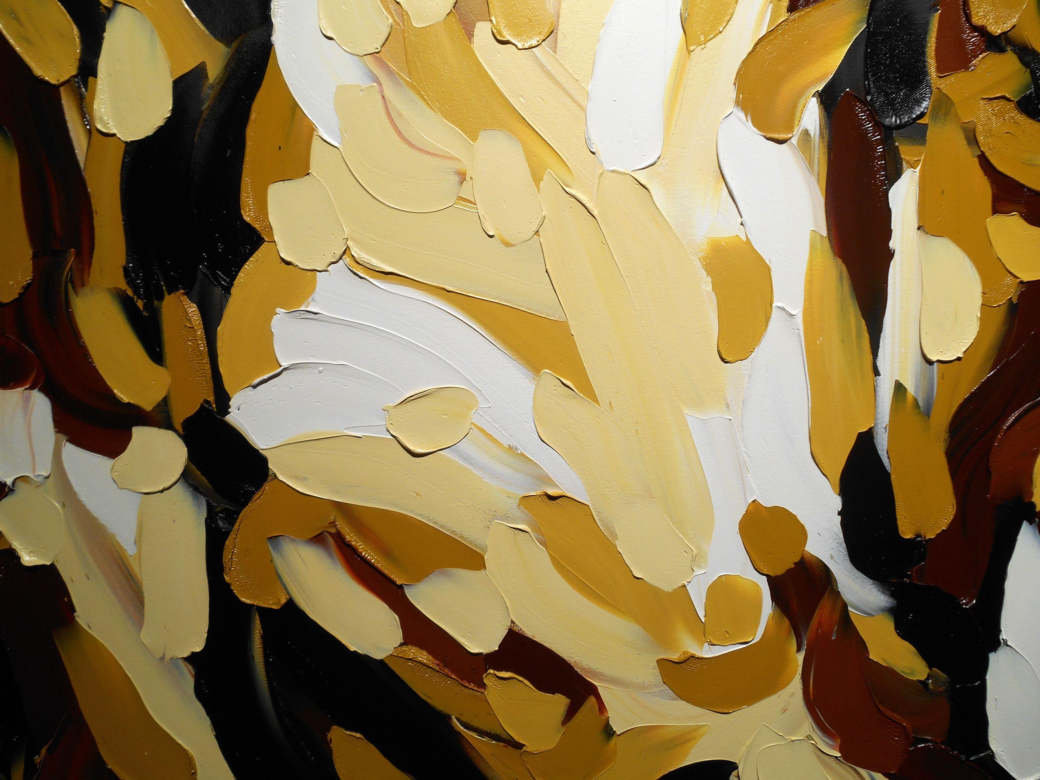 PRESENZA, Pittura, Olio su tela - Abstract Painting Beige di Bill Stone