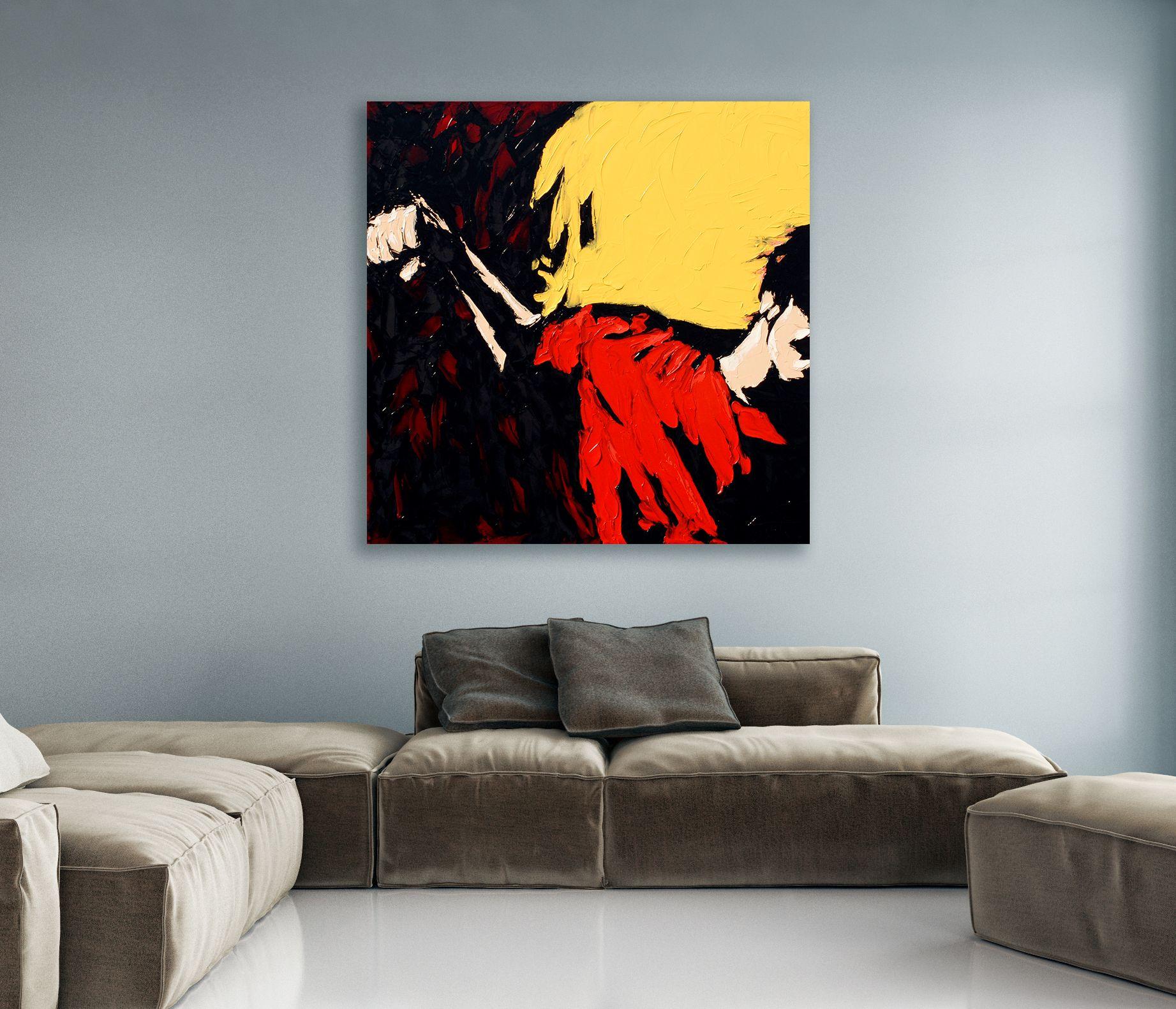 Una serie di dipinti audaci che studiano gli uomini e la rabbia. :: Pittura :: Espressionismo :: Questo pezzo viene fornito con un certificato ufficiale di autenticità firmato dall'artista :: Pronto da appendere: Yes :: Firmato: Yes :: Posizione