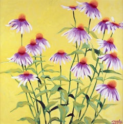 PURPLE CONES, Painting, Oil on Canvas