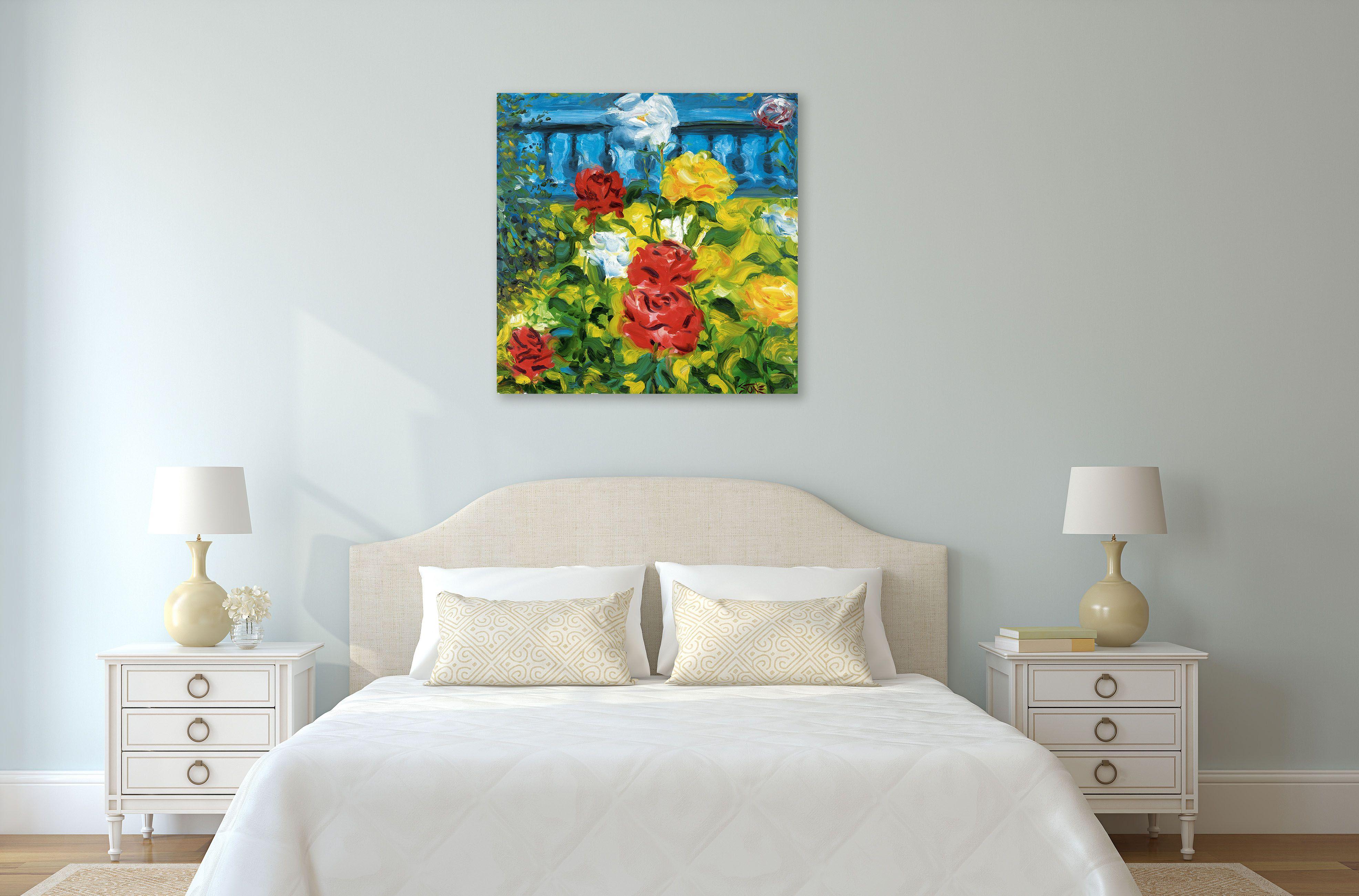 ROSES PRAHA, Pittura, Olio su tela - Painting Impressionismo di Bill Stone