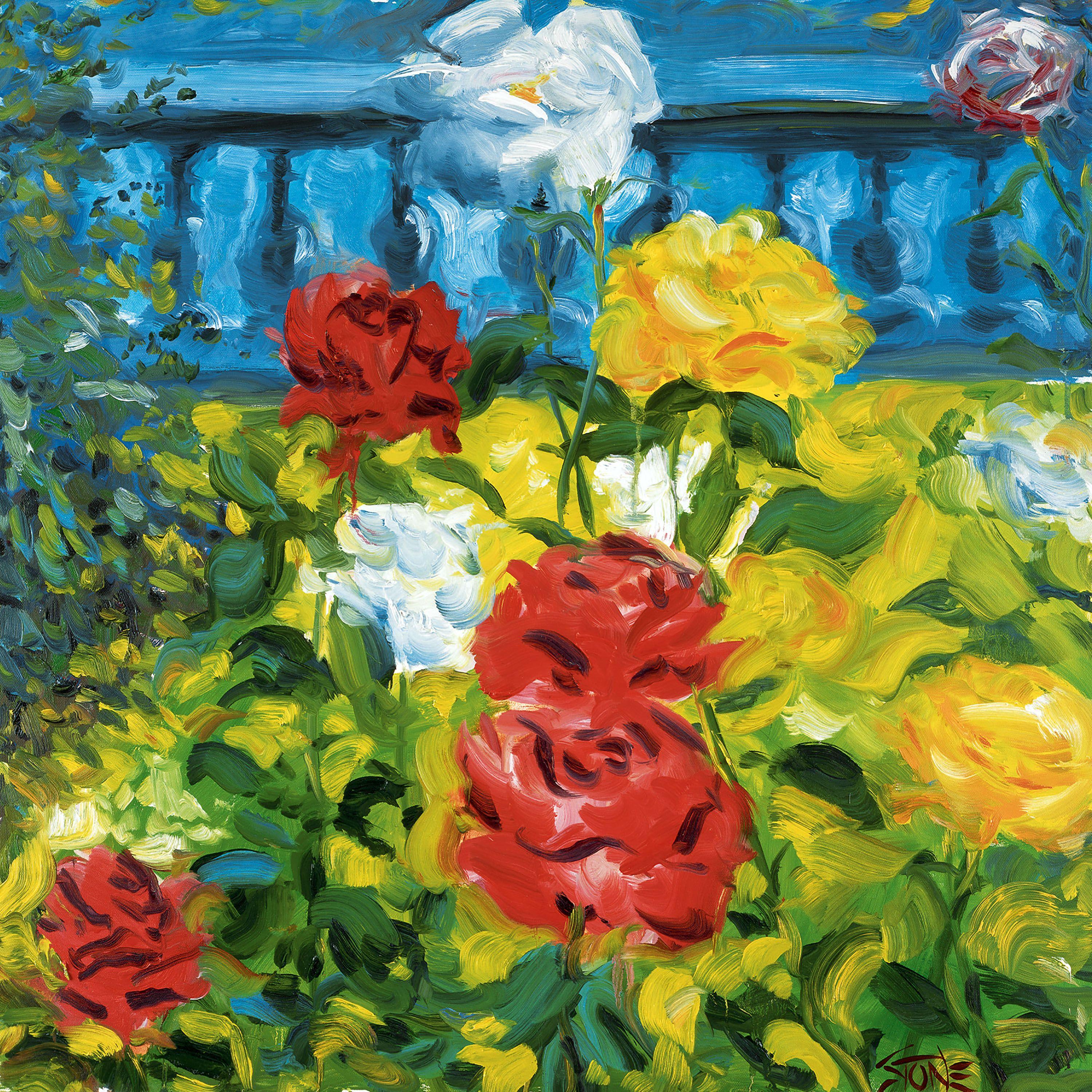 ROSES PRAHA, Pittura, Olio su tela - Painting di Bill Stone