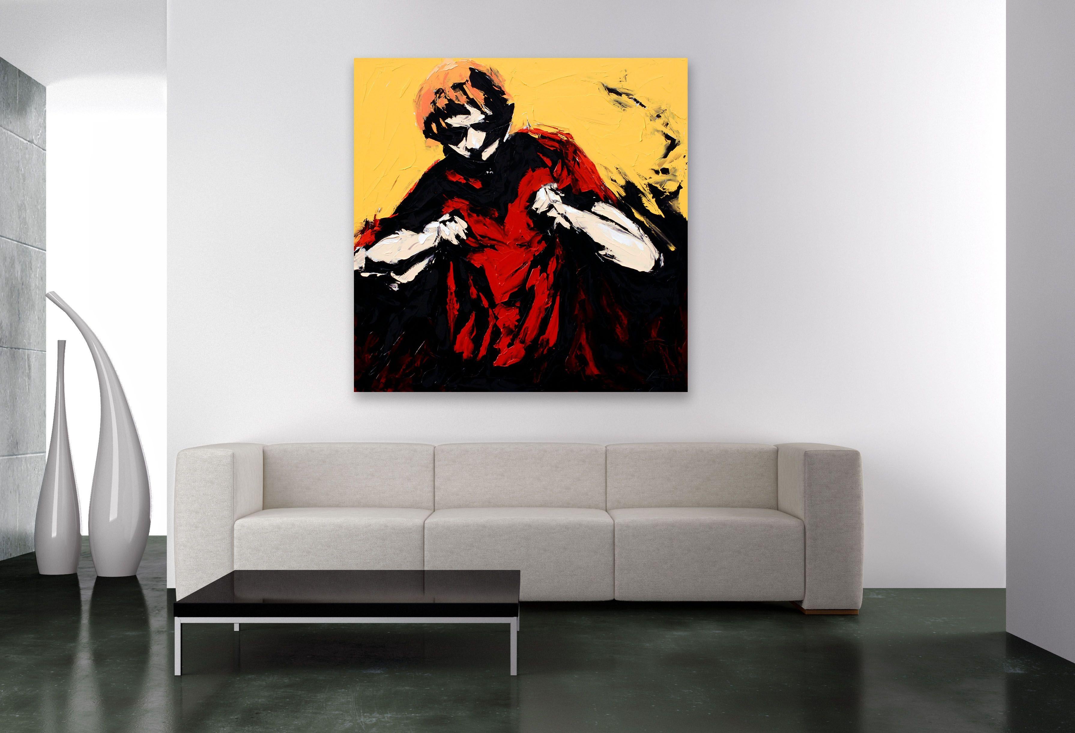 SEEING RED, Painting, Oil on Canvas For Sale 3