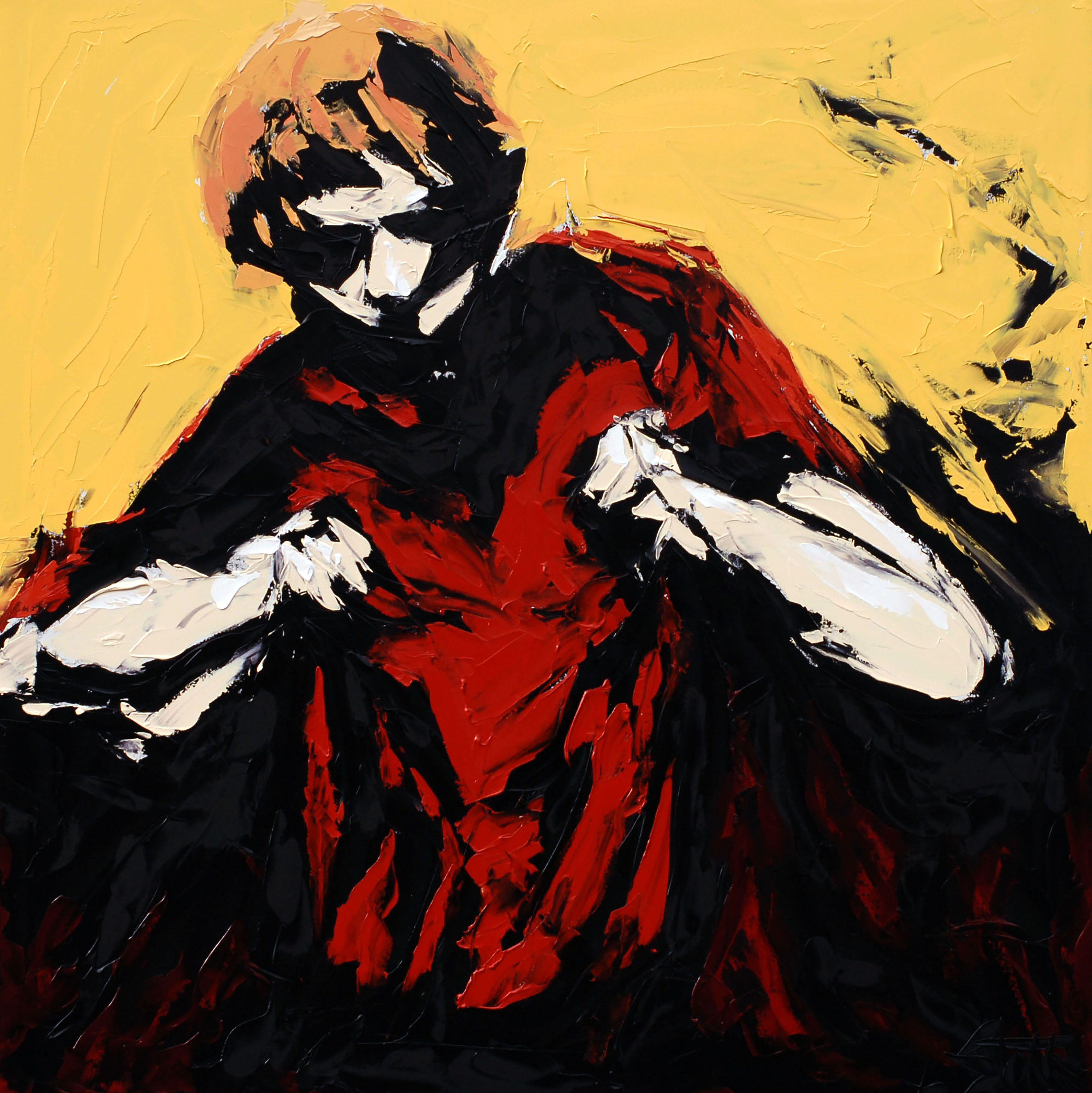 SEEING RED, Pittura, Olio su tela - Painting di Bill Stone