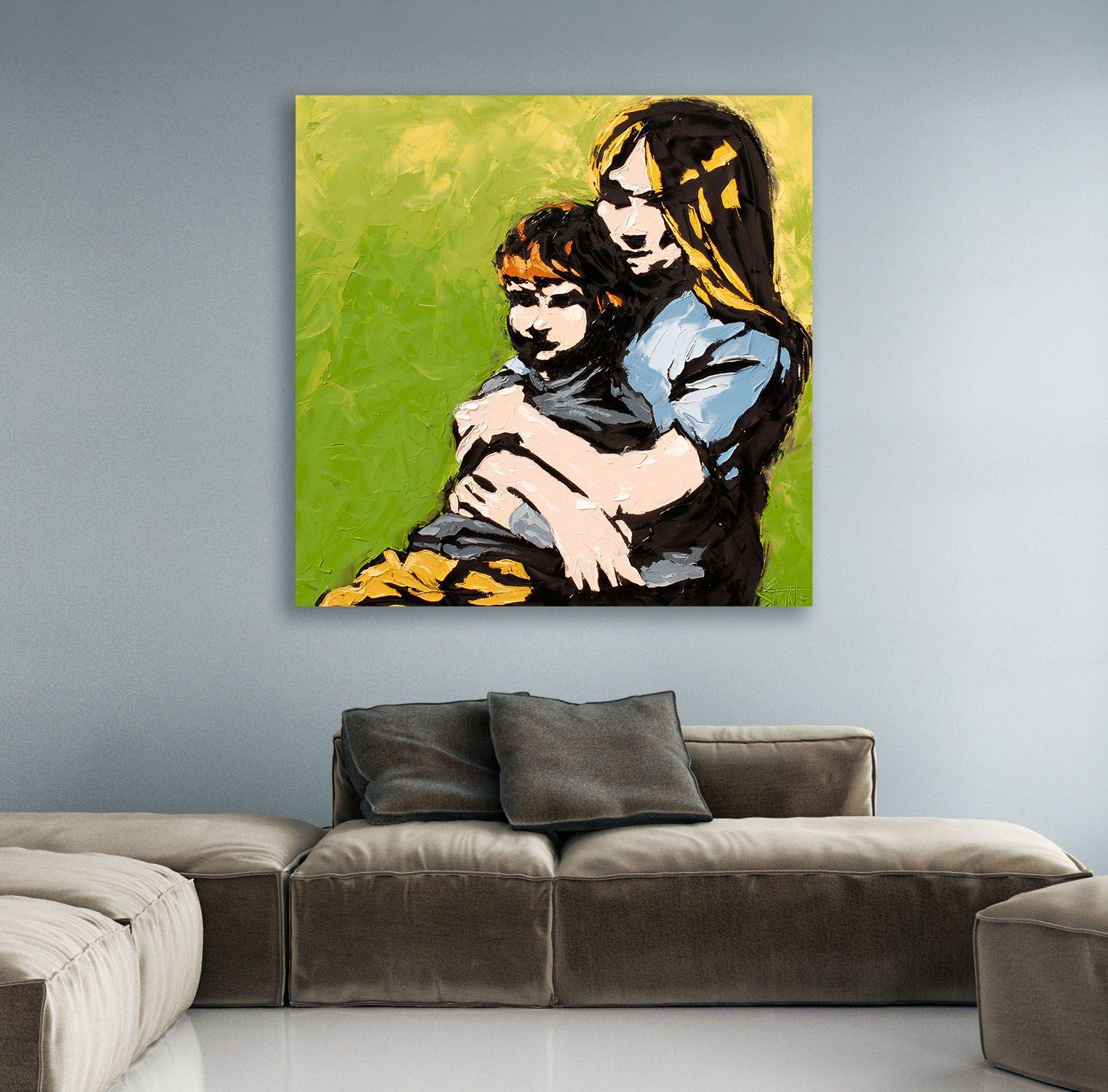 Brother and sister, together as friends, ready to face whatever life sends. - Robert Brault :: Painting :: Expressionism :: This piece comes with an official certificate of authenticity signed by the artist :: Ready to Hang: Yes :: Signed: Yes ::