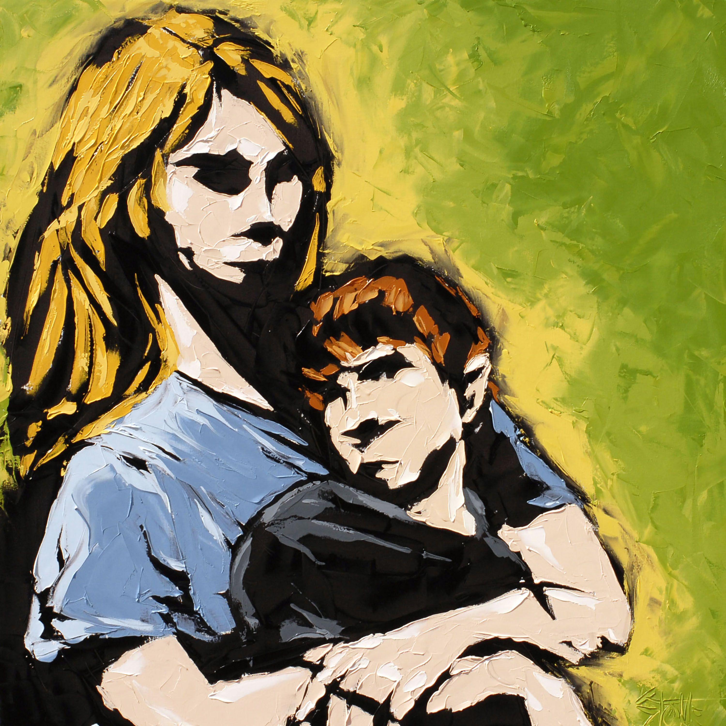 SIBLINGS 4, Pittura, Olio su tela - Painting di Bill Stone