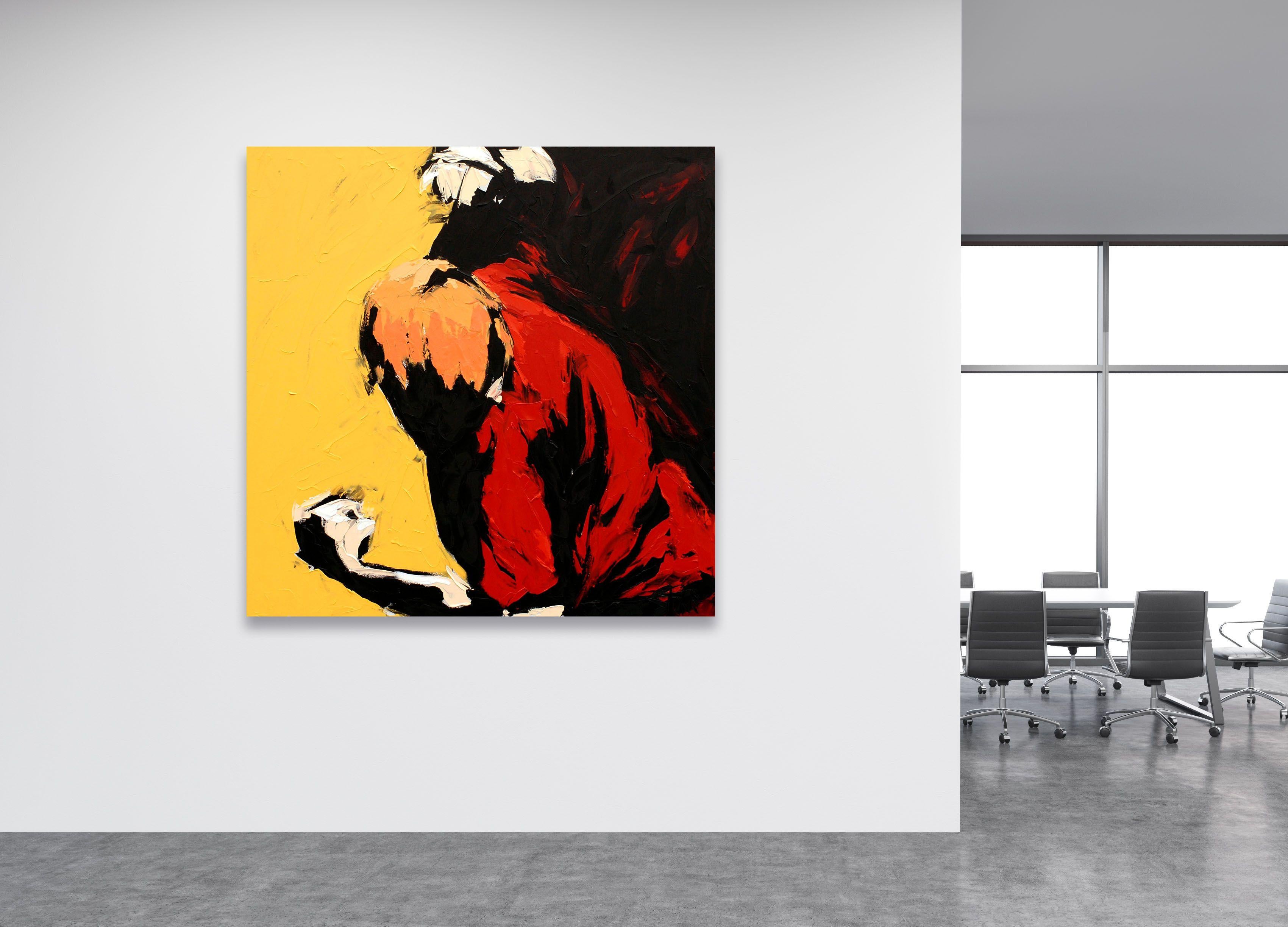 Una serie di dipinti audaci che studiano gli uomini e la rabbia. :: Pittura :: Espressionismo astratto :: Questo pezzo viene fornito con un certificato ufficiale di autenticità firmato dall'artista :: Pronto da appendere: Yes :: Firmato: Yes ::