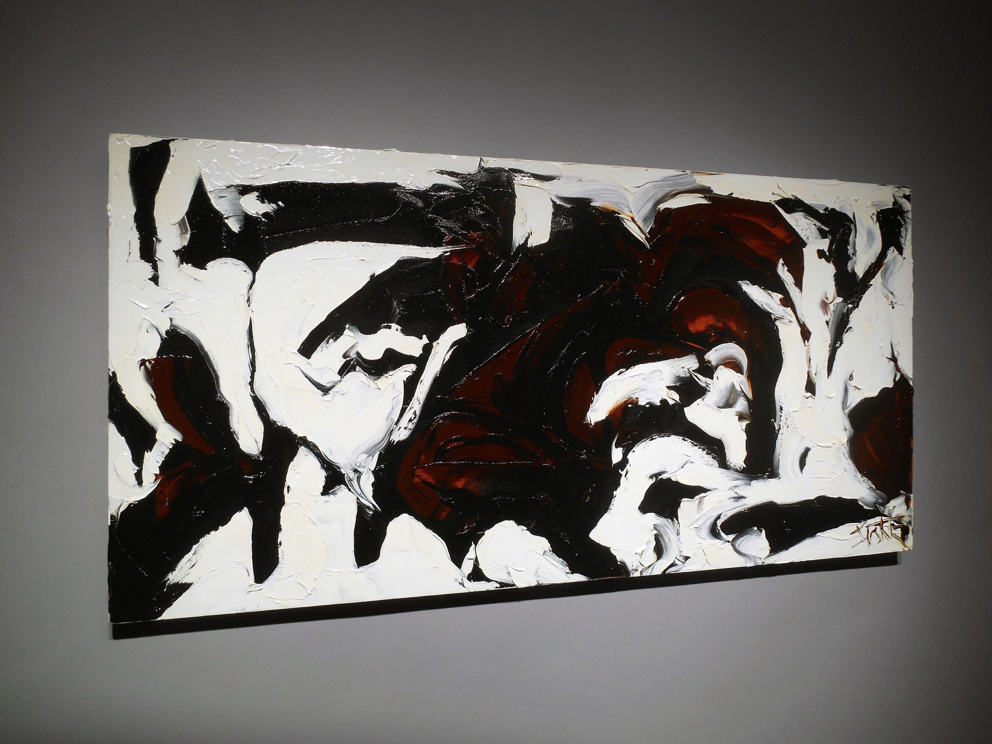 L'angelo di neve si scioglie al sole :: Pittura :: Astratta :: Questo pezzo viene fornito con un certificato ufficiale di autenticità firmato dall'artista :: Pronto da appendere: Yes :: Firmato: Yes :: Posizione della firma: in basso a destra ::