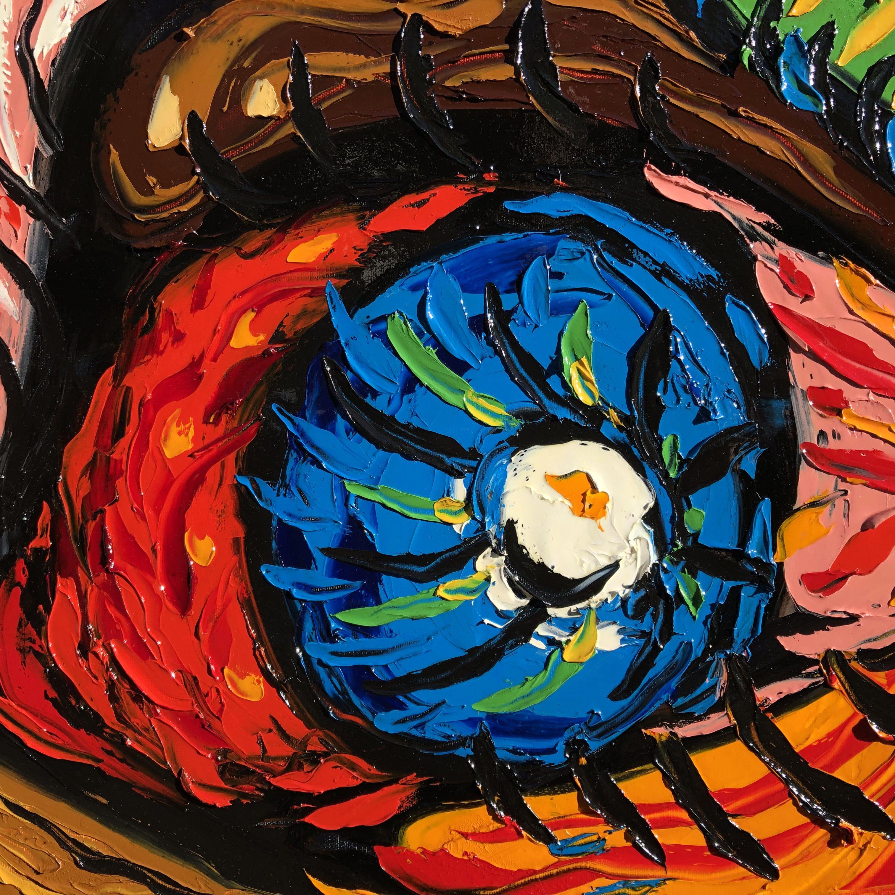 SPLATTERED, Pittura, Olio su tela in vendita 1