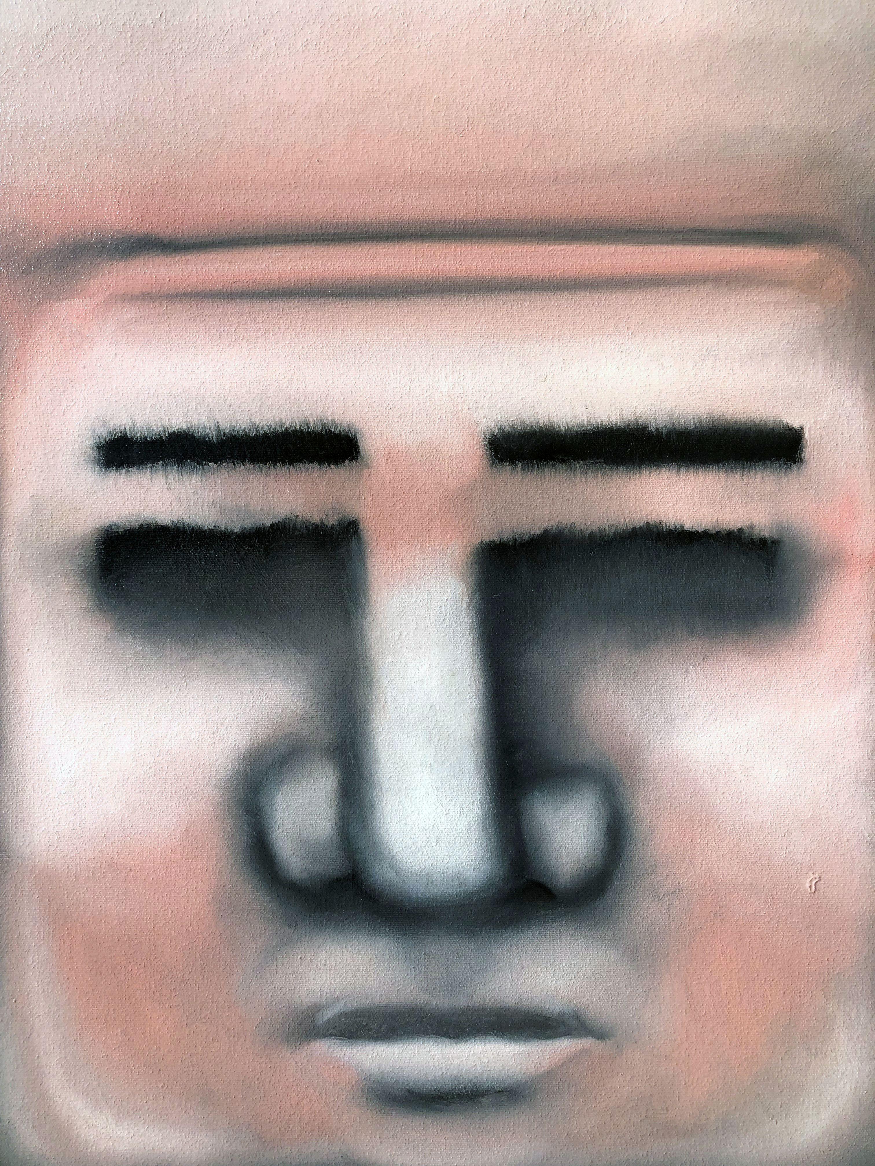 SQUAREHEAD, Pittura, Olio su tela in vendita 1