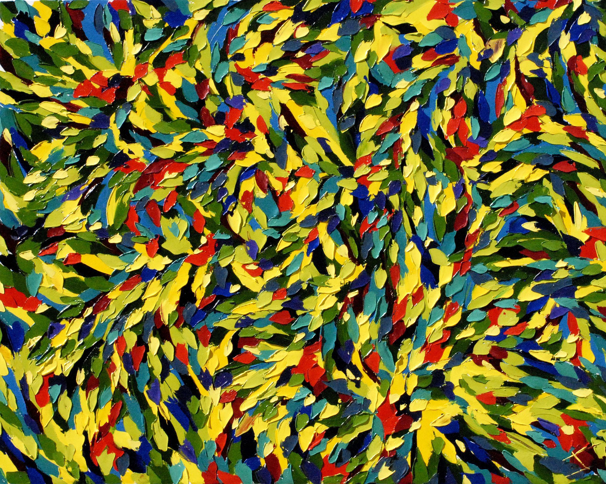 Abstract Painting di Bill Stone - ESTATE 5, Pittura, Olio su tela