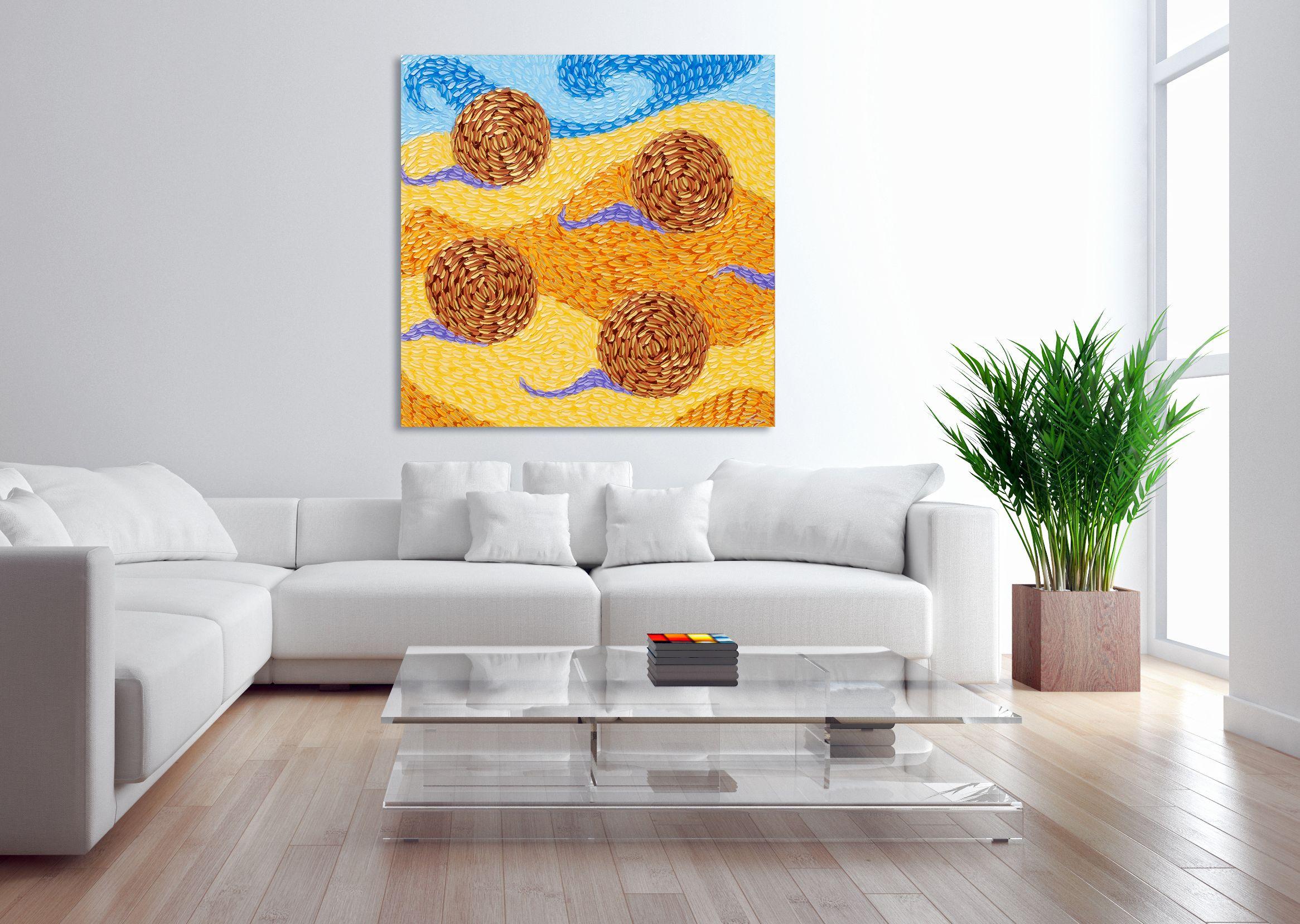 I CAMPI DI TIMOTHY, Pittura, Olio su tela - Painting di Bill Stone