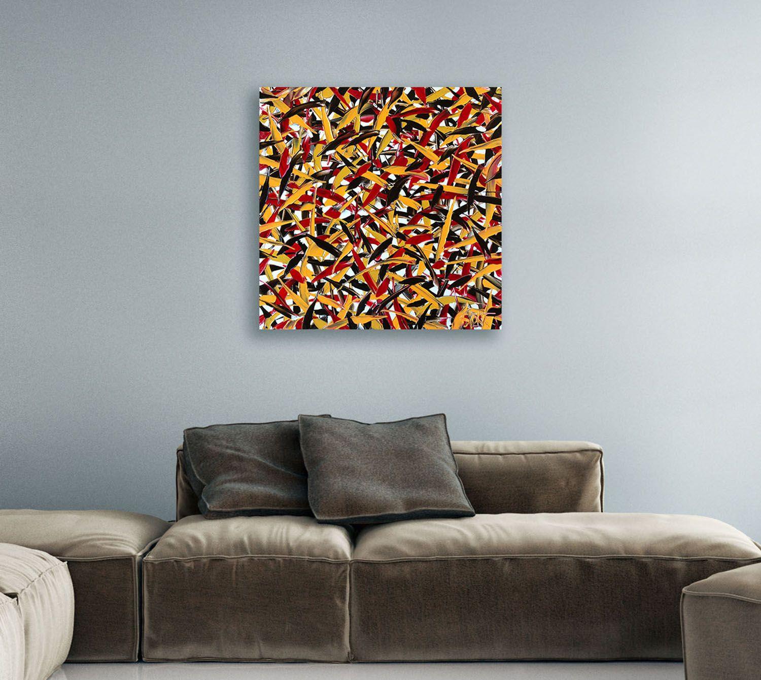 SITUAZIONE DI THORNY, Pittura, Olio su tela - Abstract Painting Beige di Bill Stone