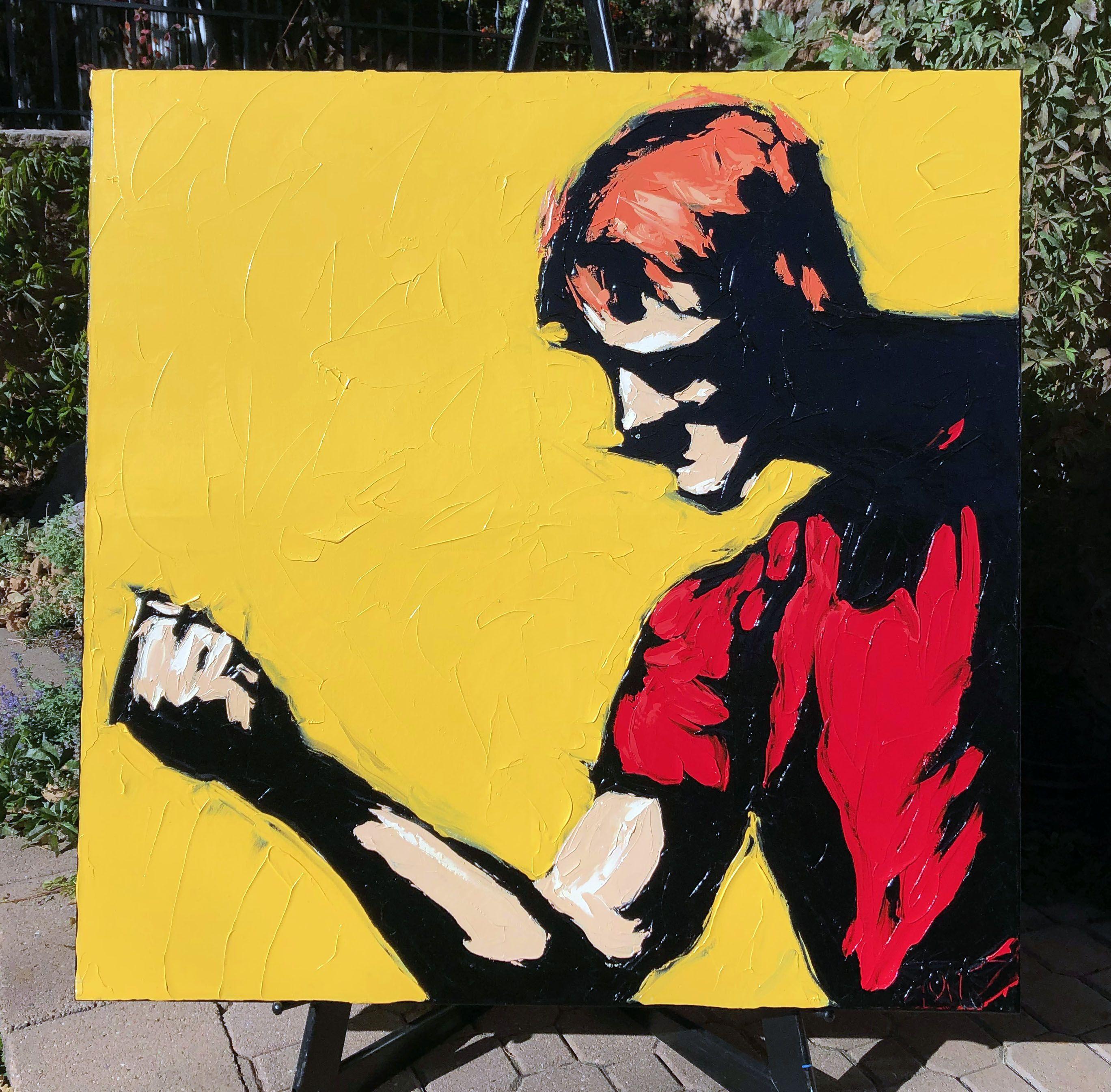 THREATEN, Pittura, Olio su tela in vendita 1