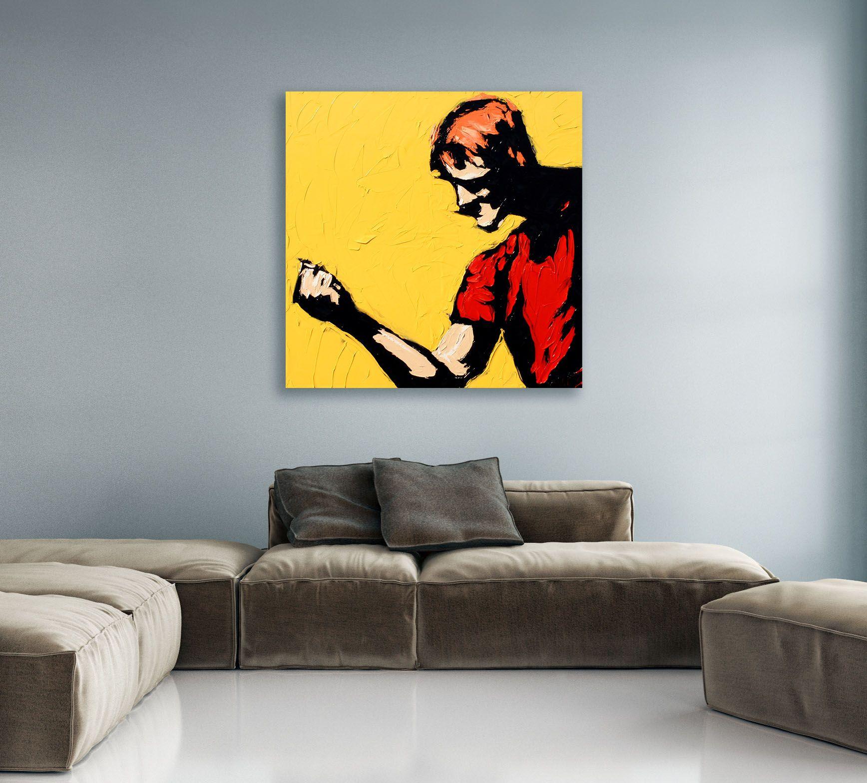 THREATEN, Pittura, Olio su tela in vendita 2