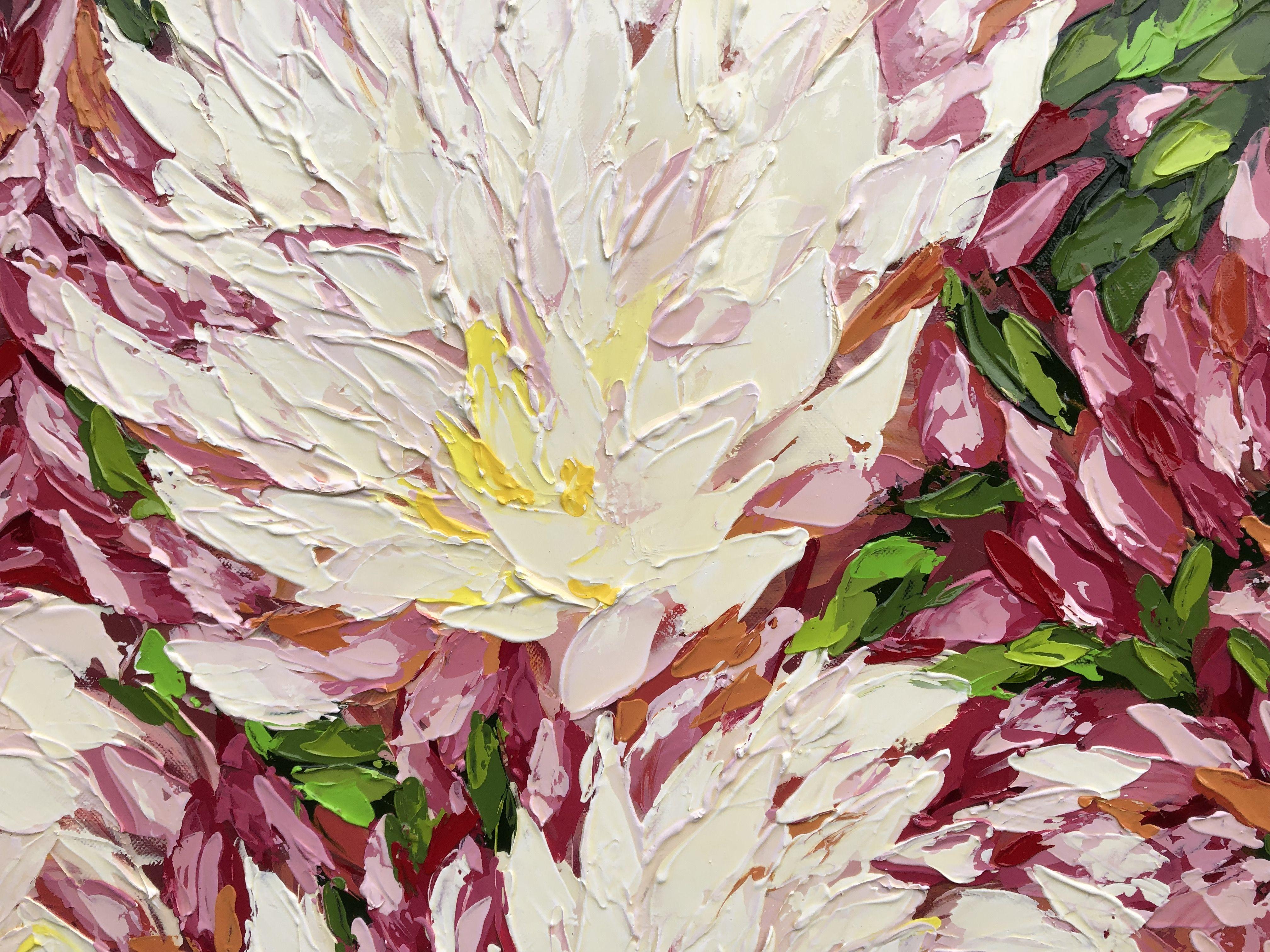 TINA'S PEONIES, Painting, Oil on Canvas For Sale 4