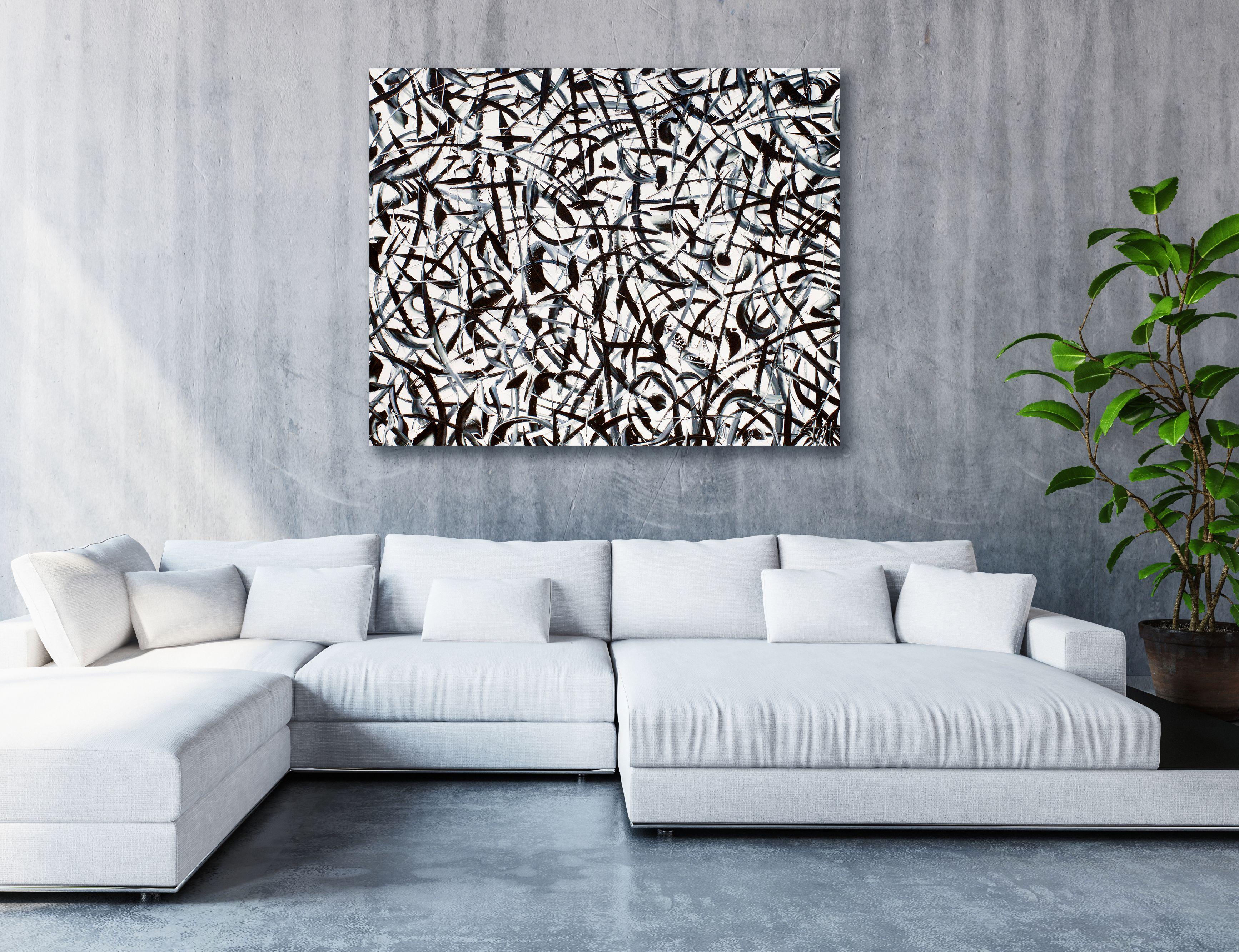 The controlled chaos of everyday. :: Painting :: Abstract :: This piece comes with an official certificate of authenticity signed by the artist :: Ready to Hang: Yes :: Signed: Yes :: Signature Location: bottom right :: Canvas :: Landscape ::