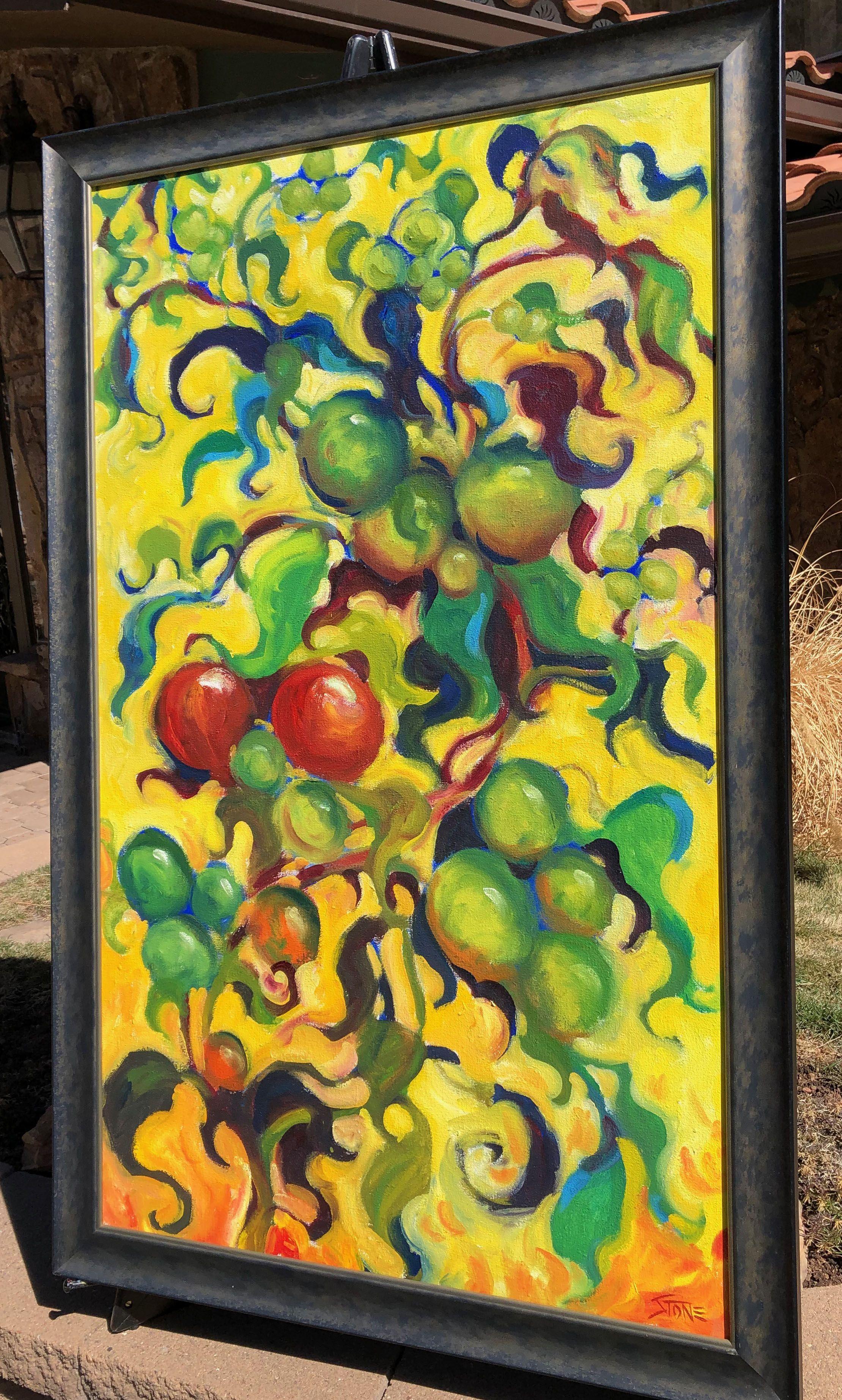 TOMATOES CZ, Painting, Oil on Canvas For Sale 2