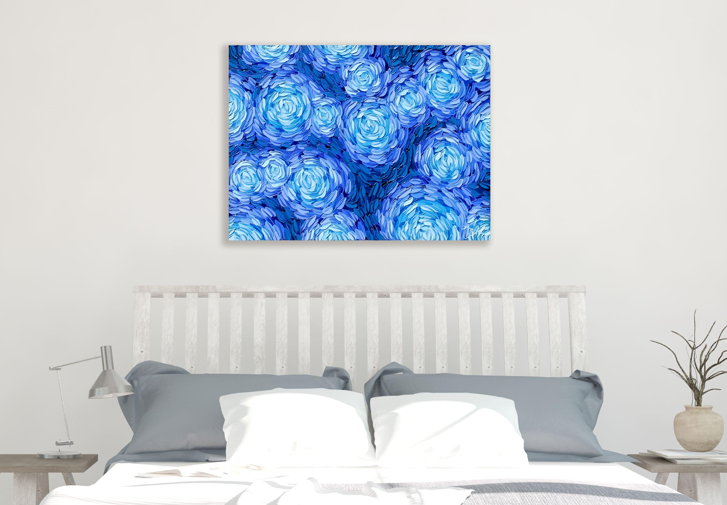 NOI SIAMO STELLE 25, Pittura, Olio su tela - Abstract Painting Blu di Bill Stone