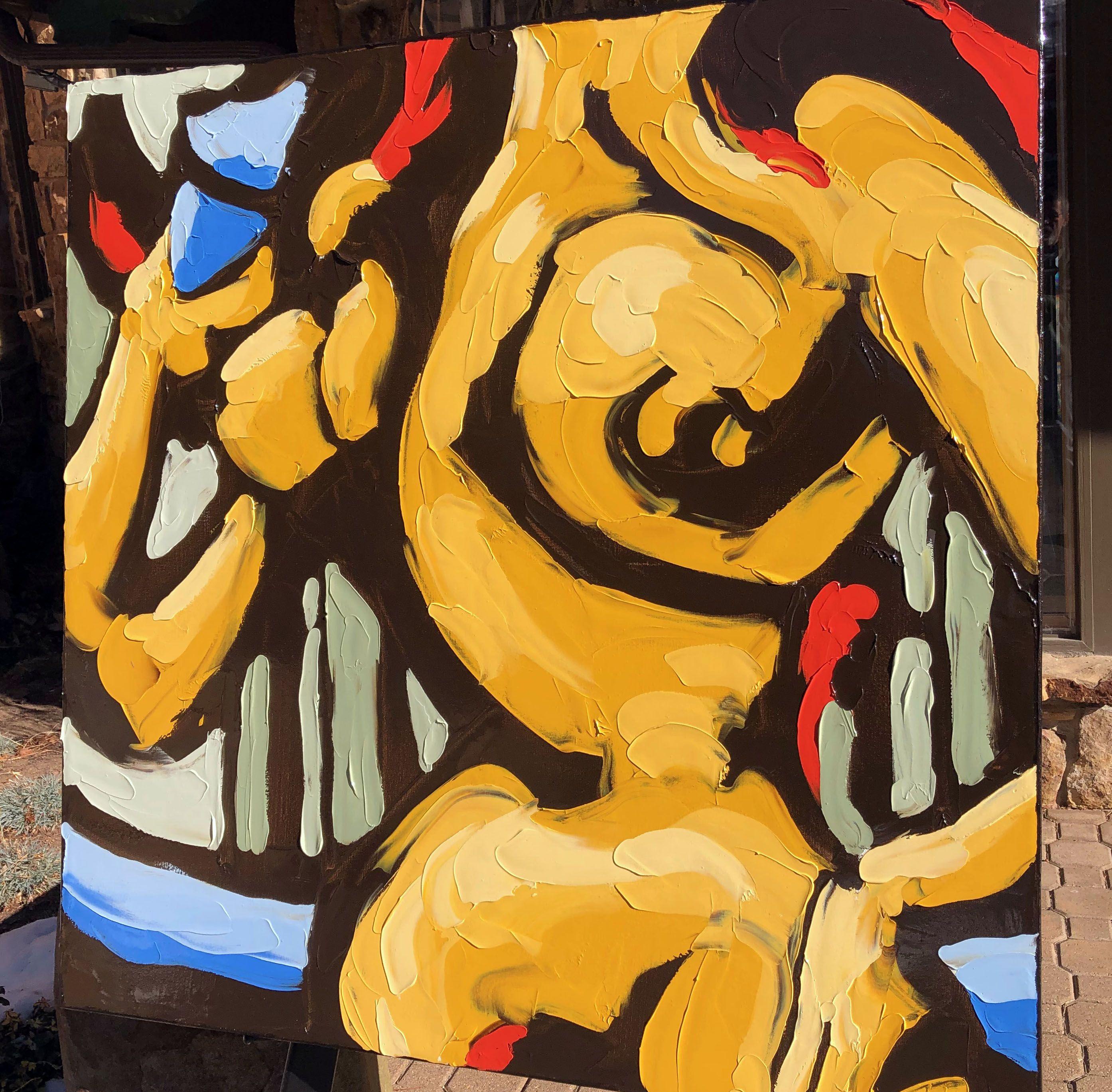 WOMAN WITH WATER GLASS, Peinture, Huile sur Toile en vente 1