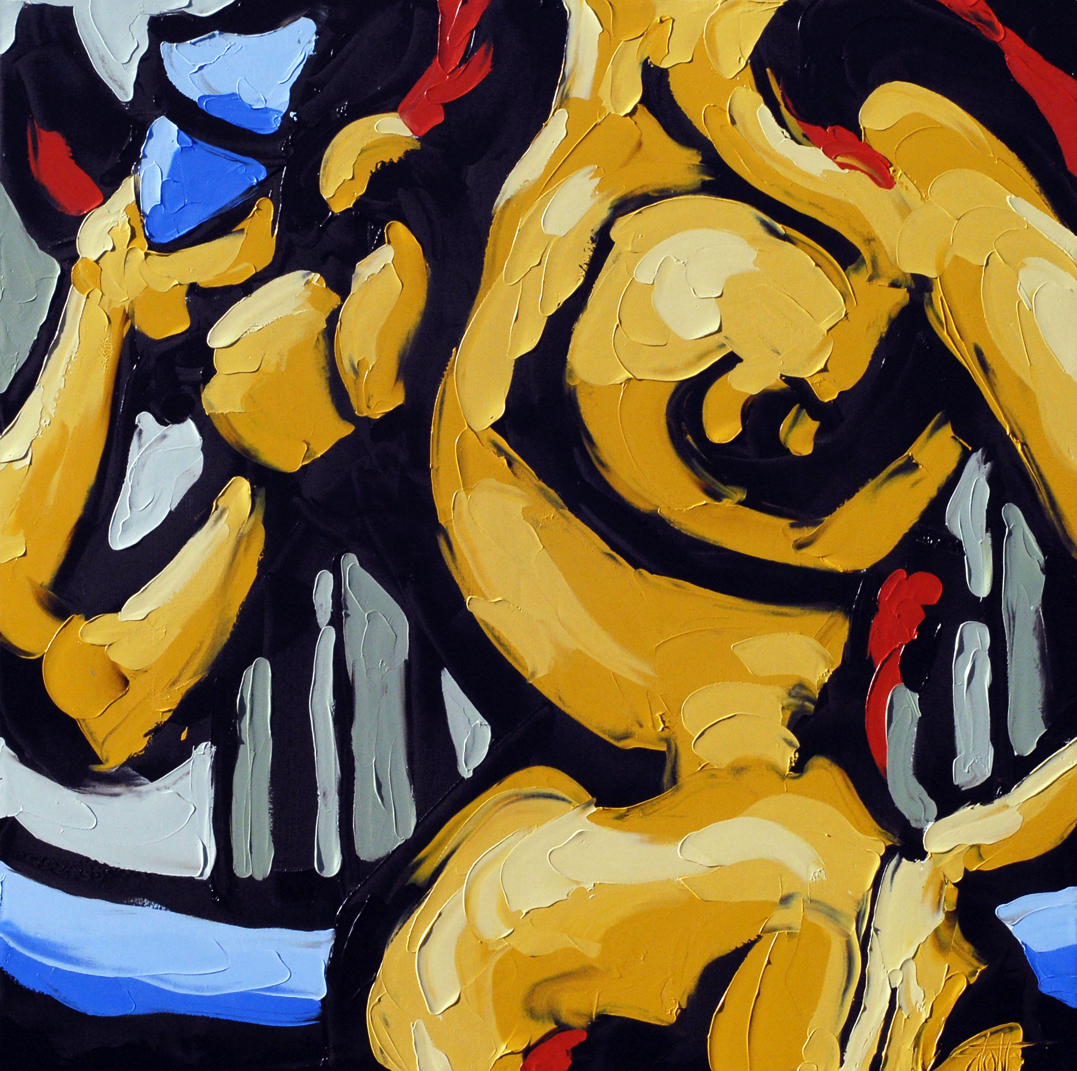 WOMAN WITH WATER GLASS, Peinture, Huile sur Toile - Painting de Bill Stone
