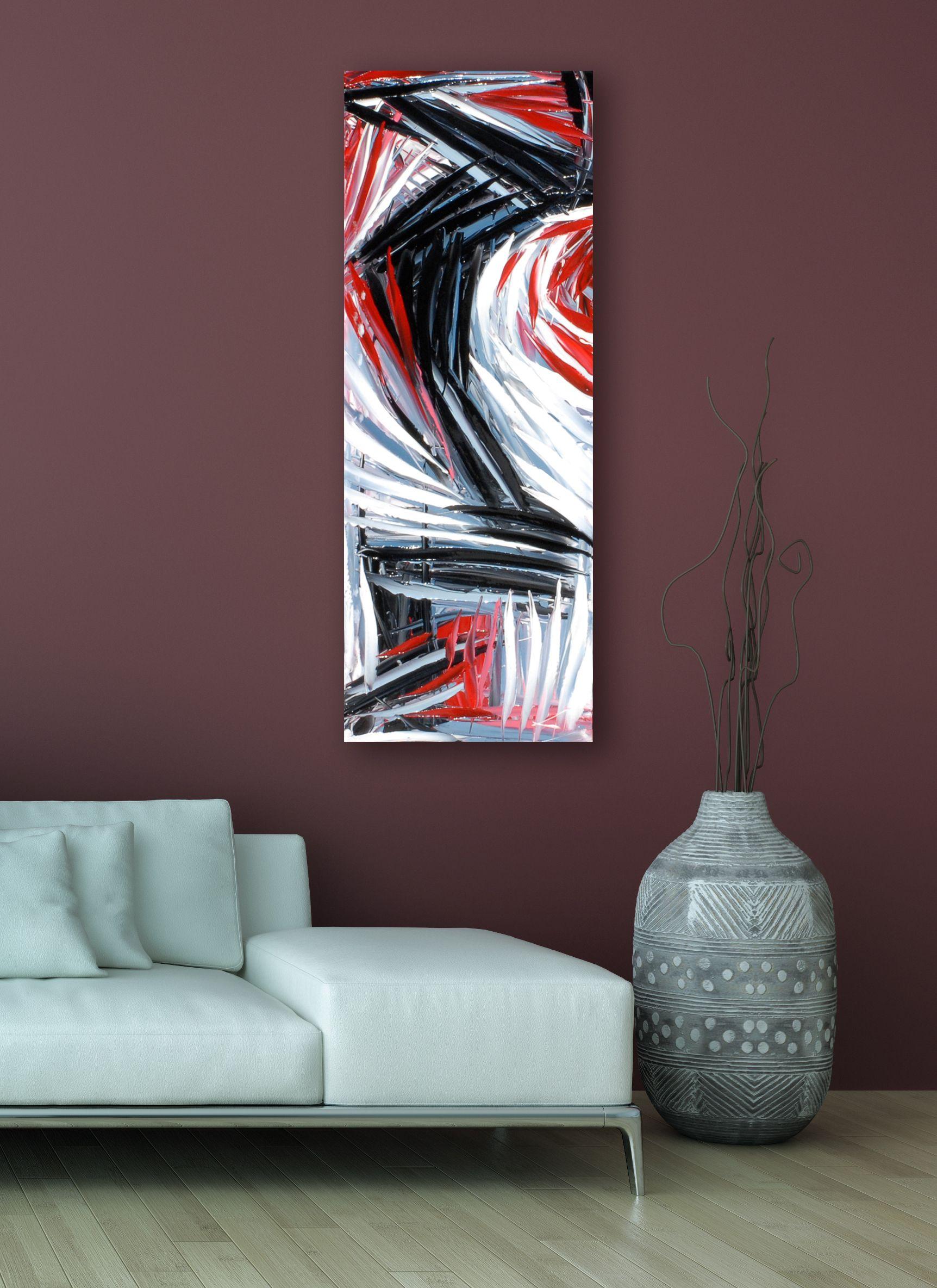 Non c'è posto migliore per lavorare da casa. :: Pittura :: Espressionismo astratto :: Questo pezzo viene fornito con un certificato ufficiale di autenticità firmato dall'artista :: Pronto da appendere: Yes :: Firmato: Yes :: Posizione della firma: