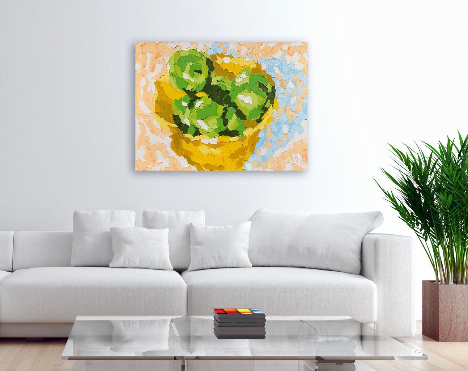 YELLOW BOWL, Painting, Oil on Canvas For Sale 1