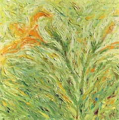 YELLOW LILY FROST, Painting, Oil on Canvas