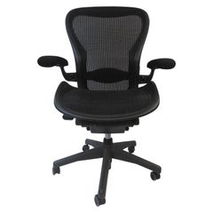 Used Bill Stumpf & Don Chadwick "Aeron" Black Desk Chair by Herman Miller, 1990s