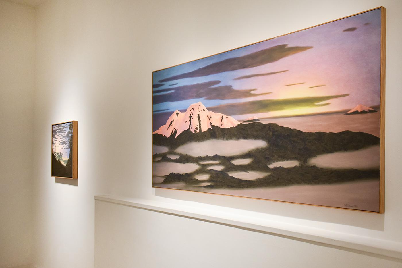 36 x 72 pouces avec cadre en bois fin
$8,500

Peinture à l'huile moderne et horizontale d'un grand volcan dans les Andes équatoriennes. La peinture à l'huile est très colorée avec des teintes très saturées pour représenter un coucher de soleil