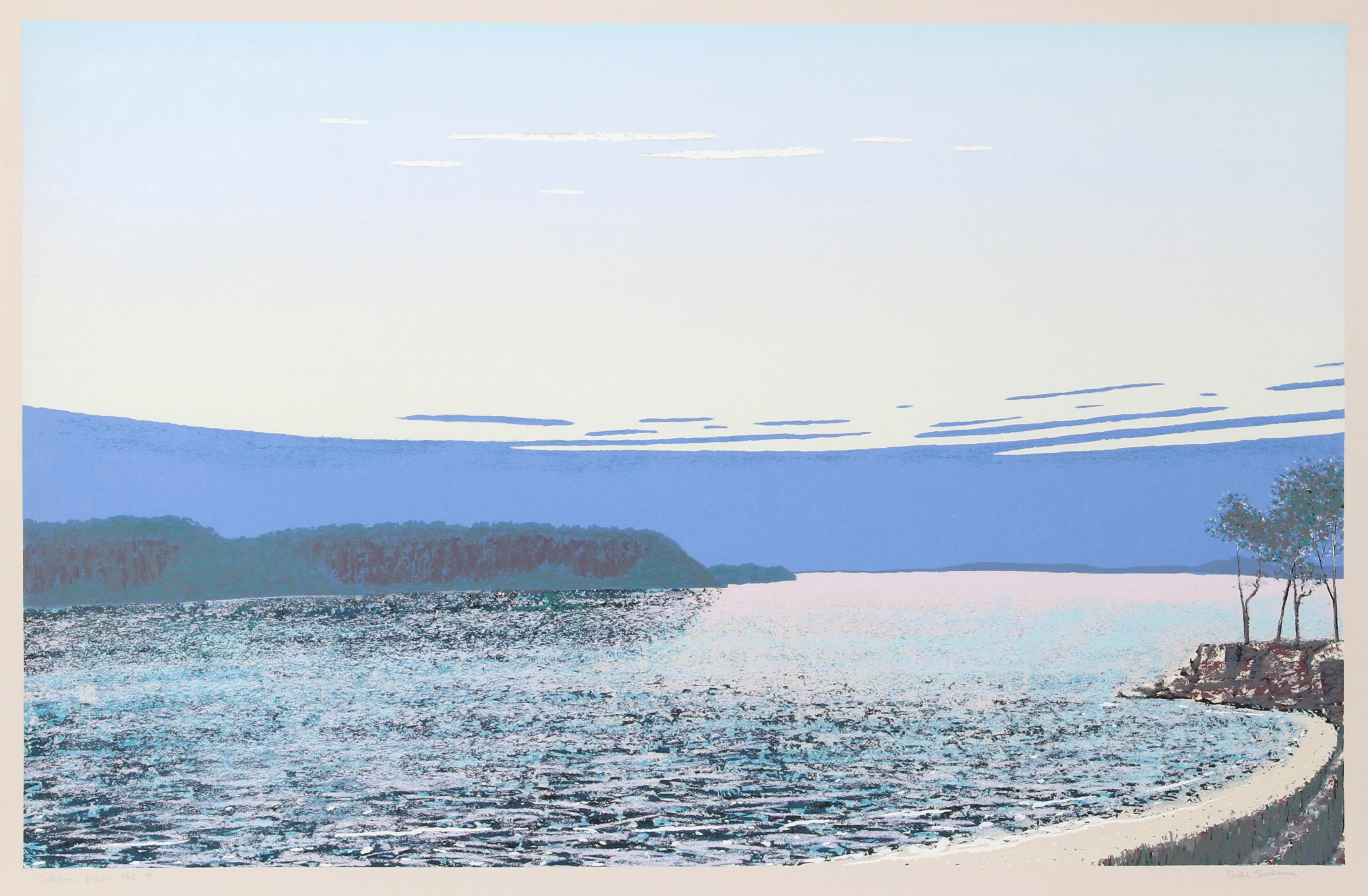 Hudson River, Realist Screenprint by Bill Sullivan