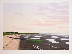 Low Tide 17, Impressionist Hand-Colored Lithograph by Bill Sullivan