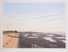 Low Tide 24, Impressionist Hand-Colored Lithograph by Bill Sullivan