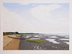 Low Tide 7, Impressionist Hand-Colored Lithograph by Bill Sullivan