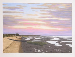 Low Tide 8, Impressionist Hand-Colored Lithograph by Bill Sullivan
