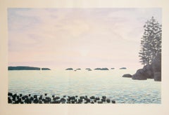 Stony Creek Sunset, Impressionist Lithograph by Bill Sullivan