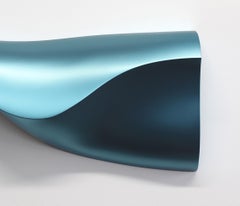 Airstream blue abstract wall sculpture