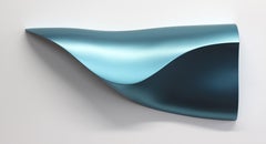Airstream blue abstract wall sculpture