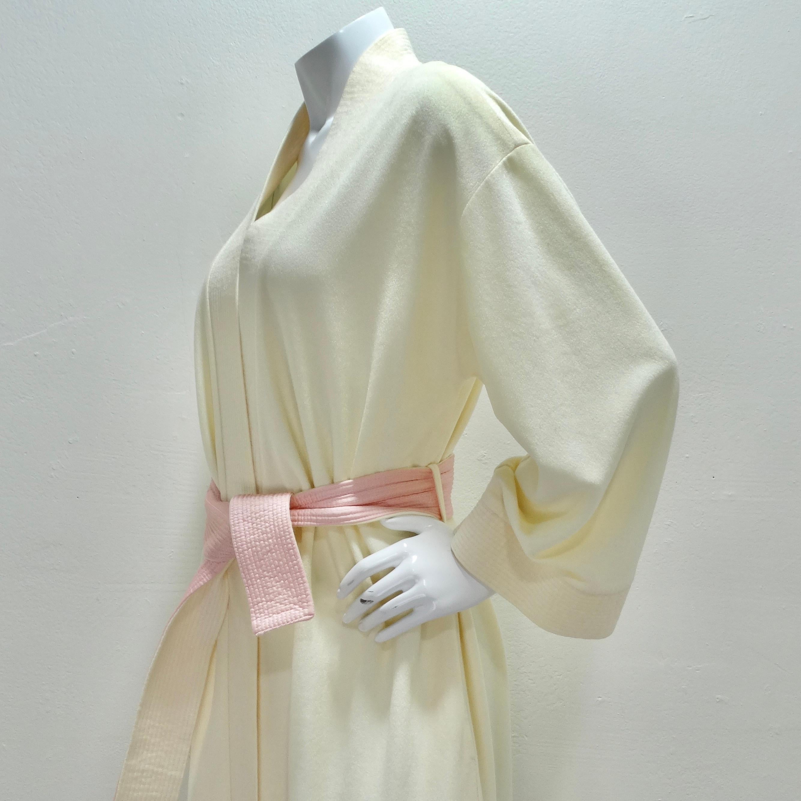 Women's or Men's Bill Tice 1980s Lotus Flower Robe For Sale