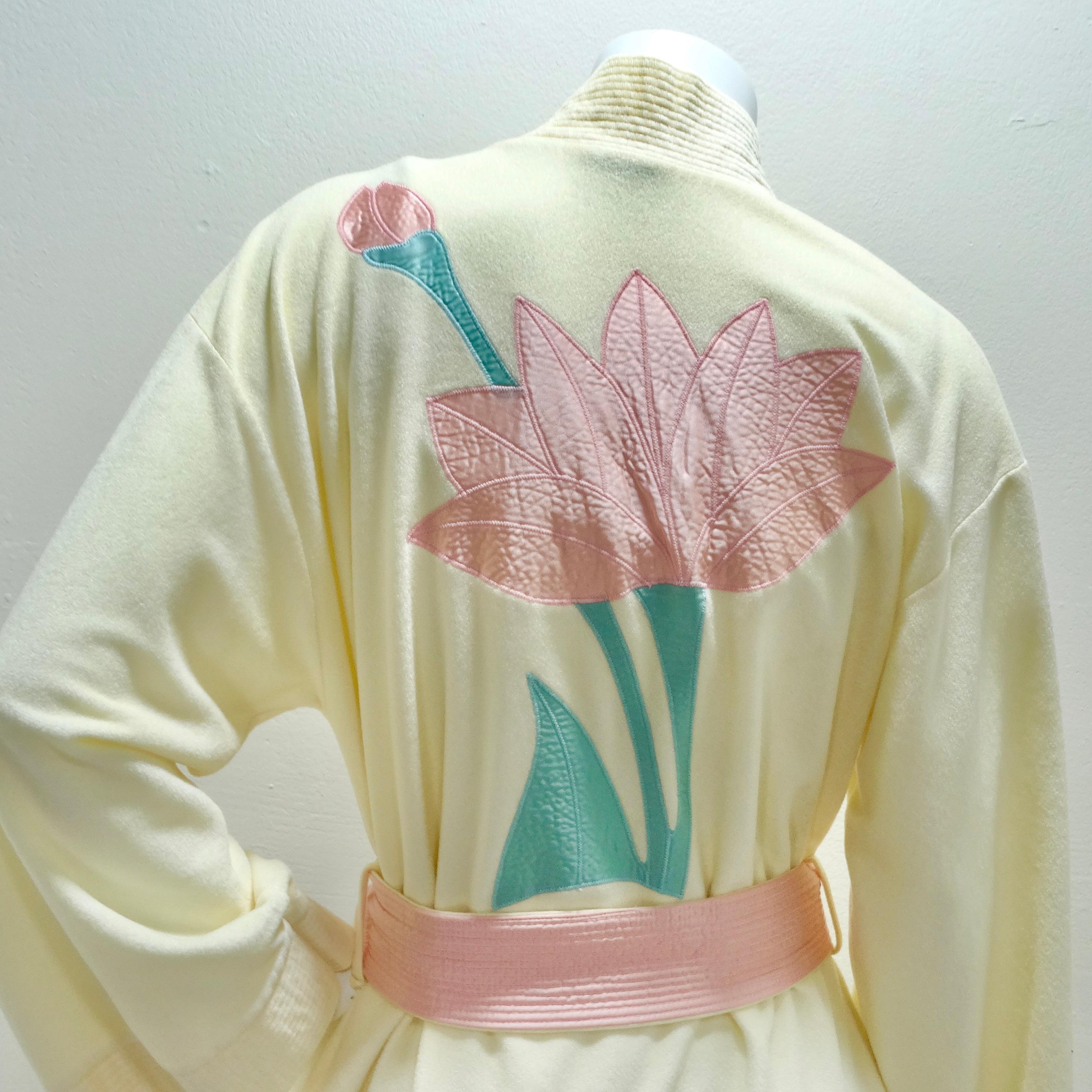 Bill Tice 1980s Lotus Flower Robe For Sale 1