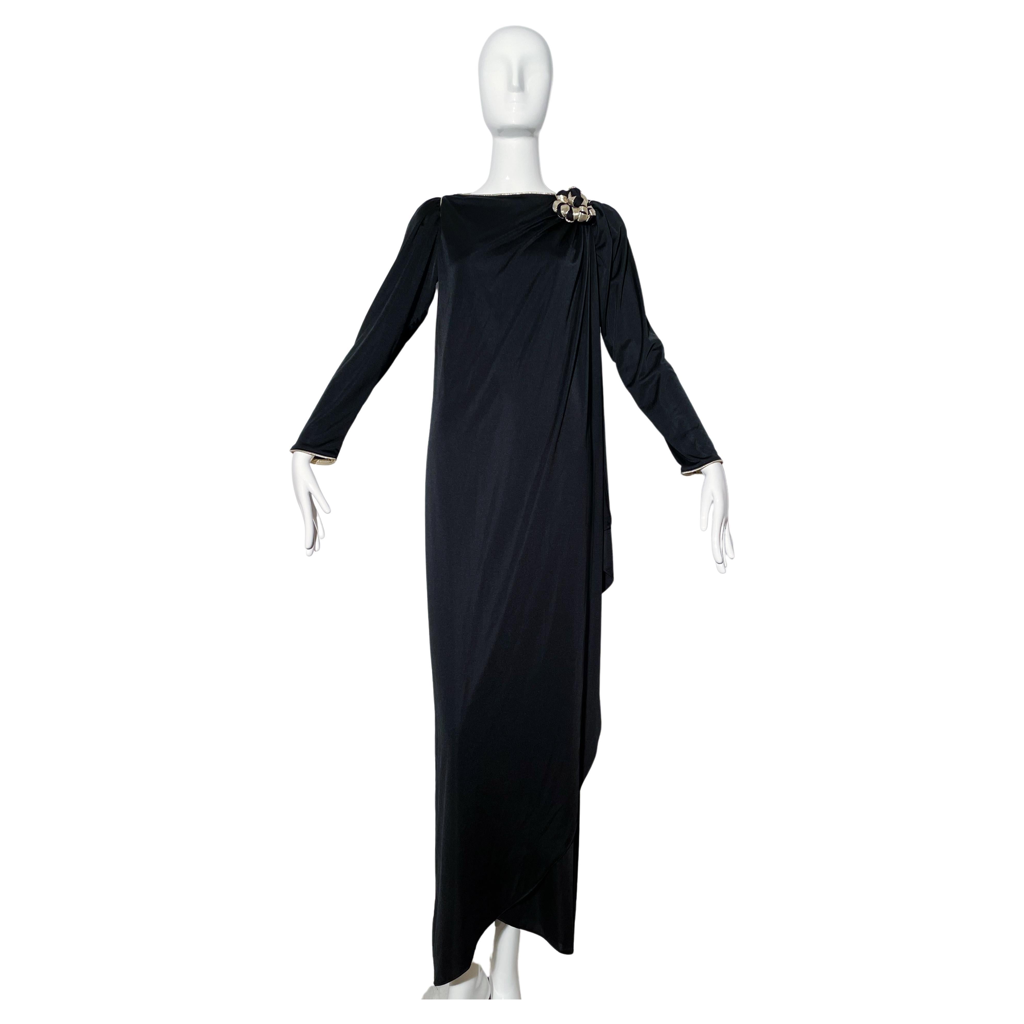 Bill Tice Black Party Gown  For Sale