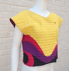 Bill Tice Mod Quilted Vest Top, 1970's