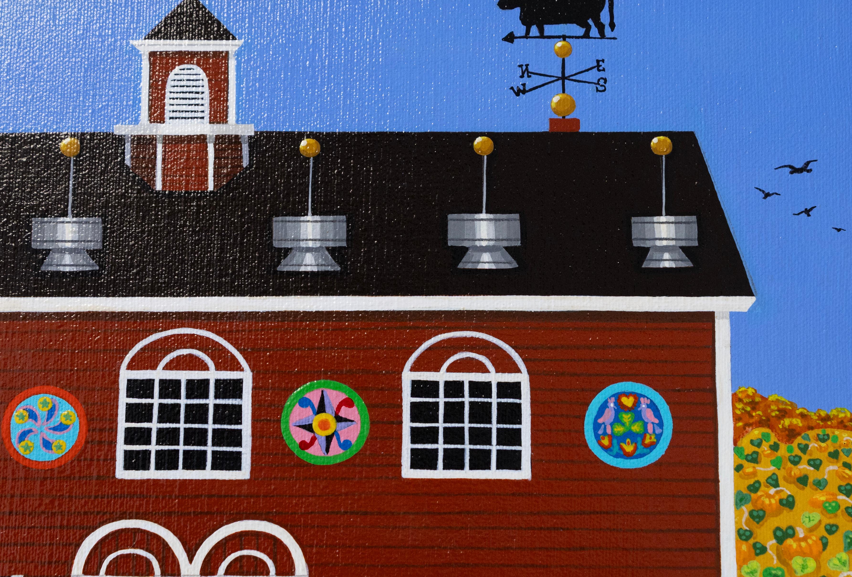 Bill W. Dodge A Blue Persian signiert zeitgenössische Americana Volkskunst Acryl (amerikanisch) im Angebot