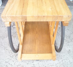 Bill W Saunders:: Hackklotz auf Fahrradrädern:: Barwagen:: Pasadena Art Design