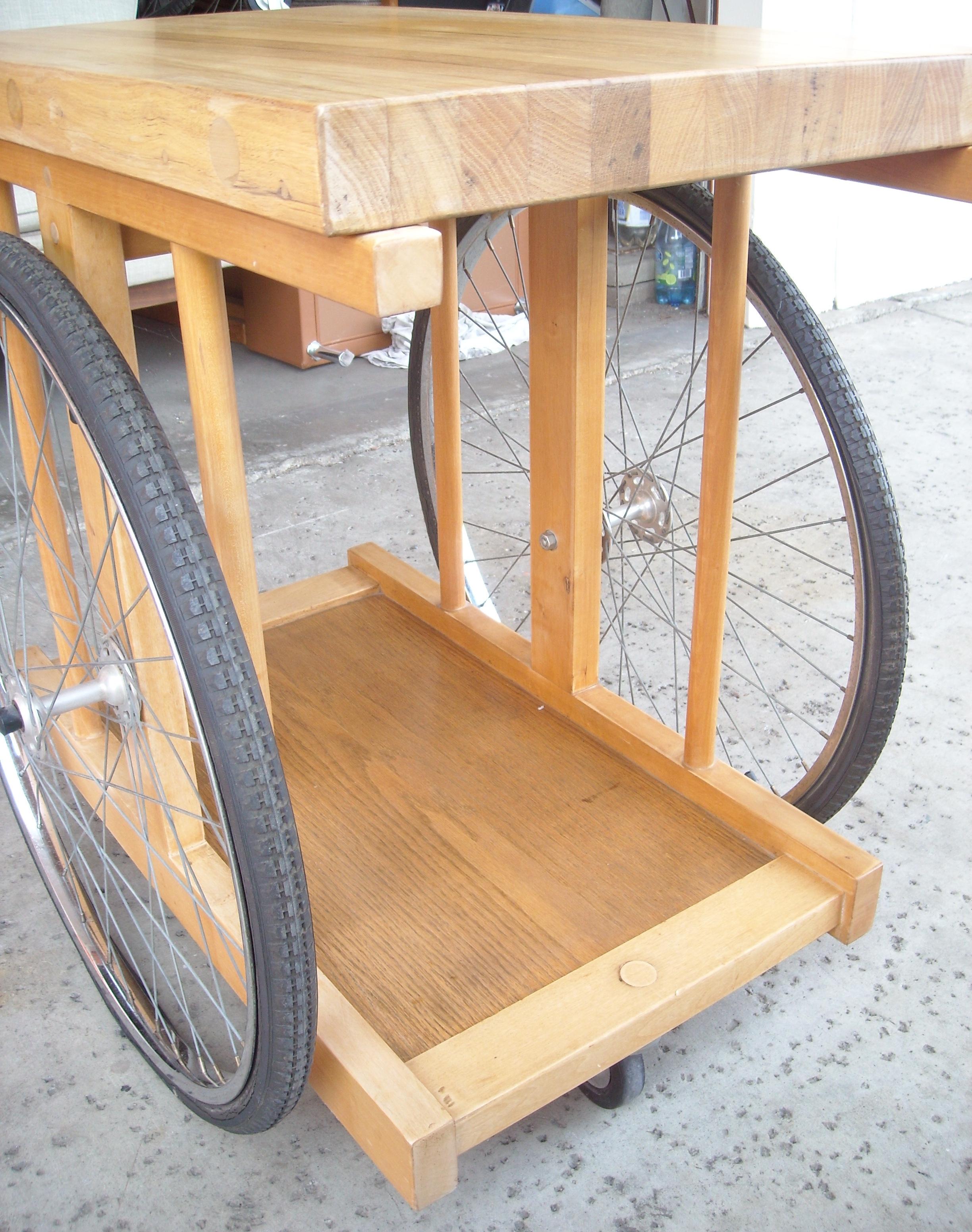 cart with bicycle wheels