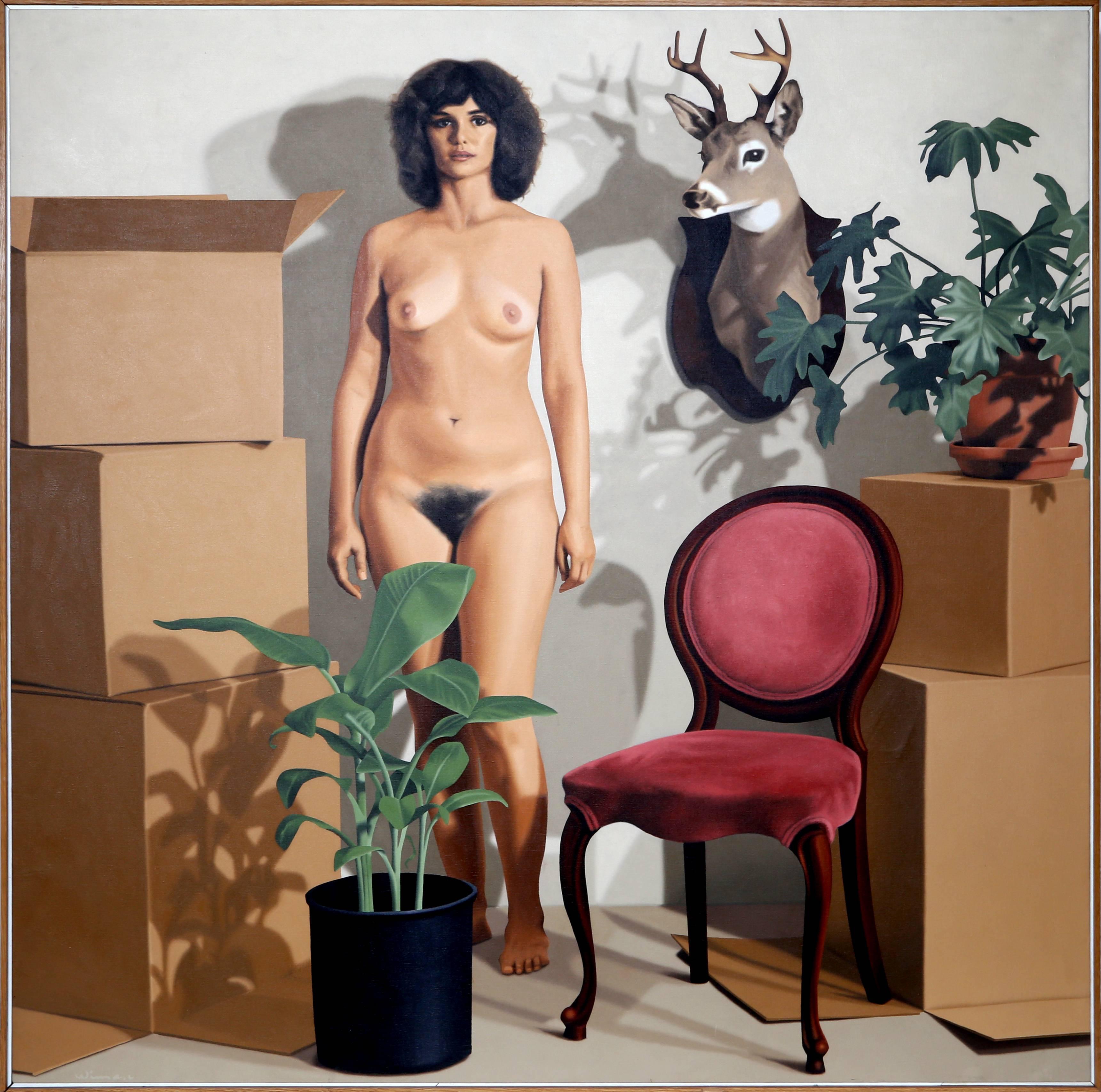 Grande peinture de Bill Wiman « Wildlife of the Southwest » (La faune du Sud-Ouest), 1978