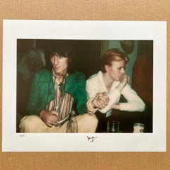 Ronnie Wood and David Bowie by Bill Wyman