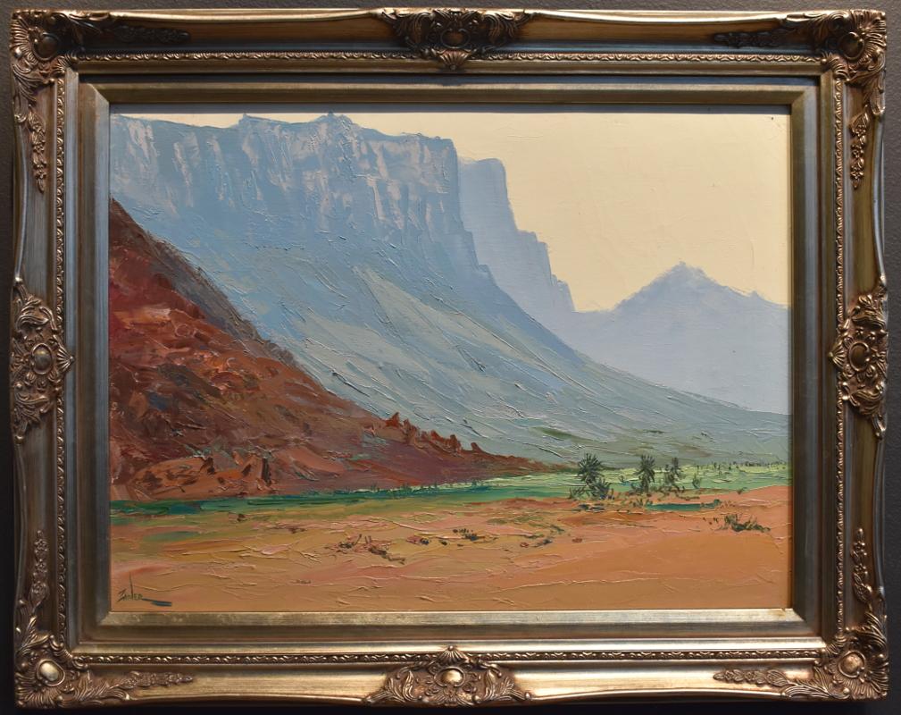 Bill Zaner Landscape Painting - "WEST TEXAS" DESERT MOUNTAIN LANDSCAPE