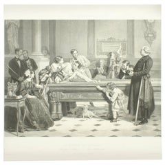 Billiard Room Print after Hildemaker